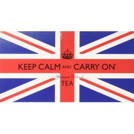 Keep Calm and Carry On Tea Carton Box, Afternoon Blend Tea (40 Bags, 125g, 4.4oz)