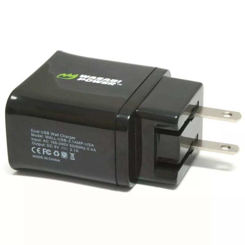 Wasabi Power USB Wall Charger (US Plug, 2-Port, 3.1A)