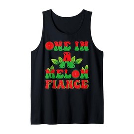 Mens Watermelon Birthday Party One In A Melon Fiance Tank Top