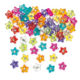 Baker Ross EF565 Diamante Star Children's Jewellery Making Kit, Bead Crafts and Collage (Pack of 300), Assorted