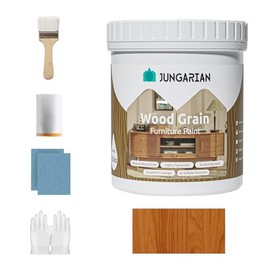 Wood Grain Furniture Paint 10.5oz with Tools - All-in-One No Need Prime No Need Varnish - Water-based & Low Odor - Outdoor & Indoor Wood Paint for Furniture and More - Teak