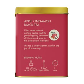 Makaibari Holiday Edition : Apple Cinnamon Black Tea | USDA Certified Premium Black Tea | Anti-Oxidants, Immunity Booster | Tin Caddy | 50g