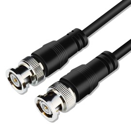 Tan QY BNC RG-59/U Cable 6Ft- BNC Male to Male Extension Connector Adapter RF Professional RG-59/U Grade Coaxial Wire Cord Cable Jack Plug for Video Security Camera CCTV Systems, Oscilloscope (6Ft)