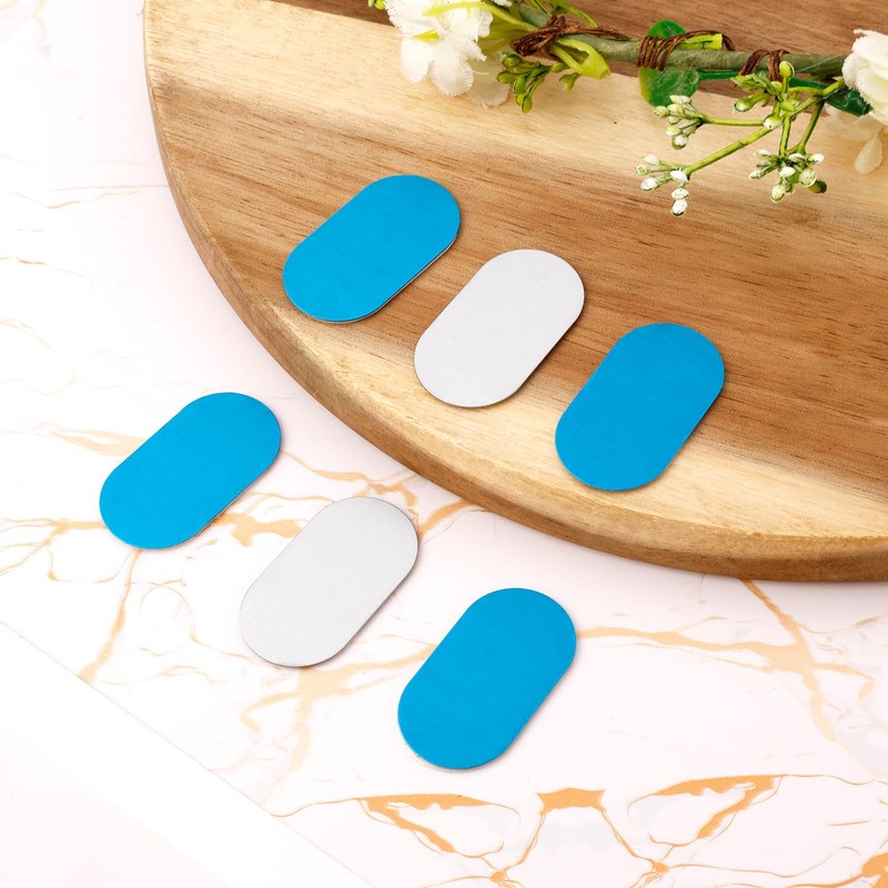 6pcs Under Cabinet Lights Magnetic Sticky, Metal Replacement Magnetic Strips