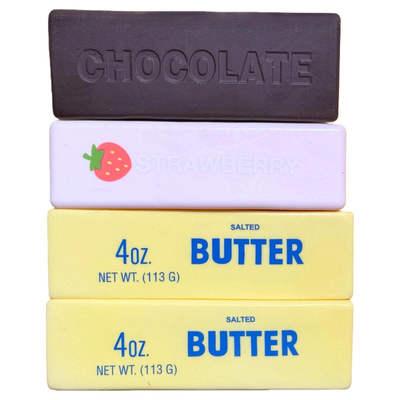 4 Pack Butter Squishy Toy, Super Soft Butter Shape Slow