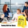 Funny Boss Desk Menu Sign - Fun Gag Gift for