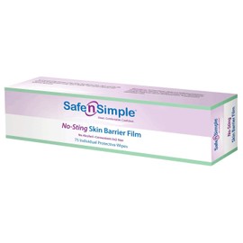 Safe N Simple RRSNS80775 Alcohol Free No Sting Skin Barrier Wipes, Box Of 75,Safe N Simple - Box 75 (2 Pack)