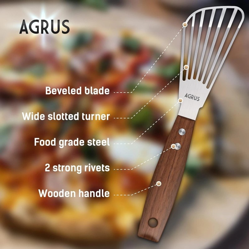 Kitchen Spatula Stainless Steel Kitchen Utensils for Cooking Turner 10.5