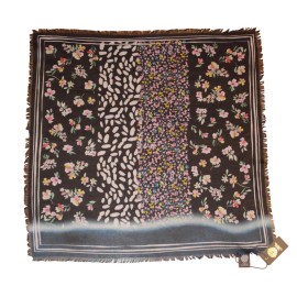 Vince Camuto 24" Floral Bandana with Self Fringe #VC3025