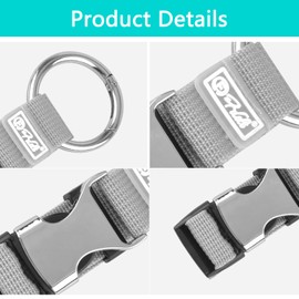 HENGBIRD Pack of 3 Add a Bag Luggage Straps Jacket Grippers Durable Adjustable Bag Hook Straps Bungees Travel Accessories, Carry Your Extra Bags Hands-Free