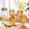 Darlion Wine Goblets, Goblet Glasses, Amber Goblets, Wine Glasses Set