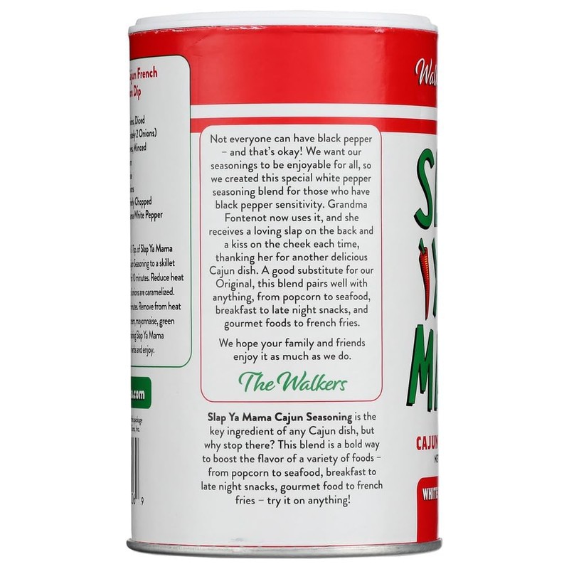 One 8 oz Slap Ya Mama Cajun Seasoning White Pepper