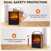Electric Fireplace Heater for Indoor Use, 1500W/750W Space Heater Fireplace