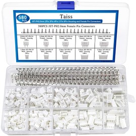Taiss JST PH 2.0 Connector Kit 2/3/4/5/6-Pin JST Adapter Male and Nut Plug PH 2.0 mm JST Cable Connector Adapter F-066-580 Pieces