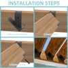 4 Pairs Pergola Upper Mount Bracket for 2x4(Actual 1.5x3.5) 45