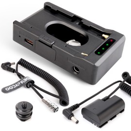 NP-F Battery Adapter Plate + BMPCC 4K and 6K DC Cable and LP-E6 Dummy Battery to Power Blackmagic Pocket Cinema Camera 4K/6K,Compatible with Sony NP-F970 F960 F770 F750 F570 F550 Battery.