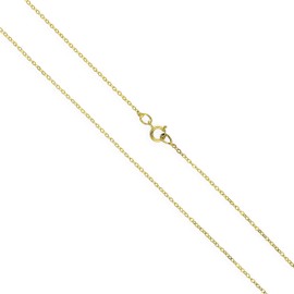 9ct Yellow Gold Hammered Trace Chain 20 Inches