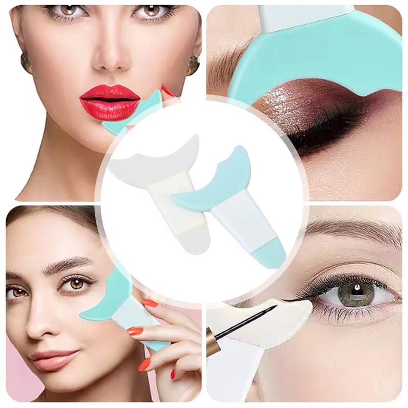 CYBRIDGE Mascara Guard Aid Pad, Eye Makeup Aid, Anti-Slip Handle,