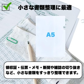 Clear Folder A5 Size Memo Document Receipt Storage Organization Transparent Type Can Be Copied Directly 10-Piece (1 Pack)