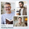 EASY READ 2 Pack TR90 Reading Glasses for Men,Sporty Rectangular