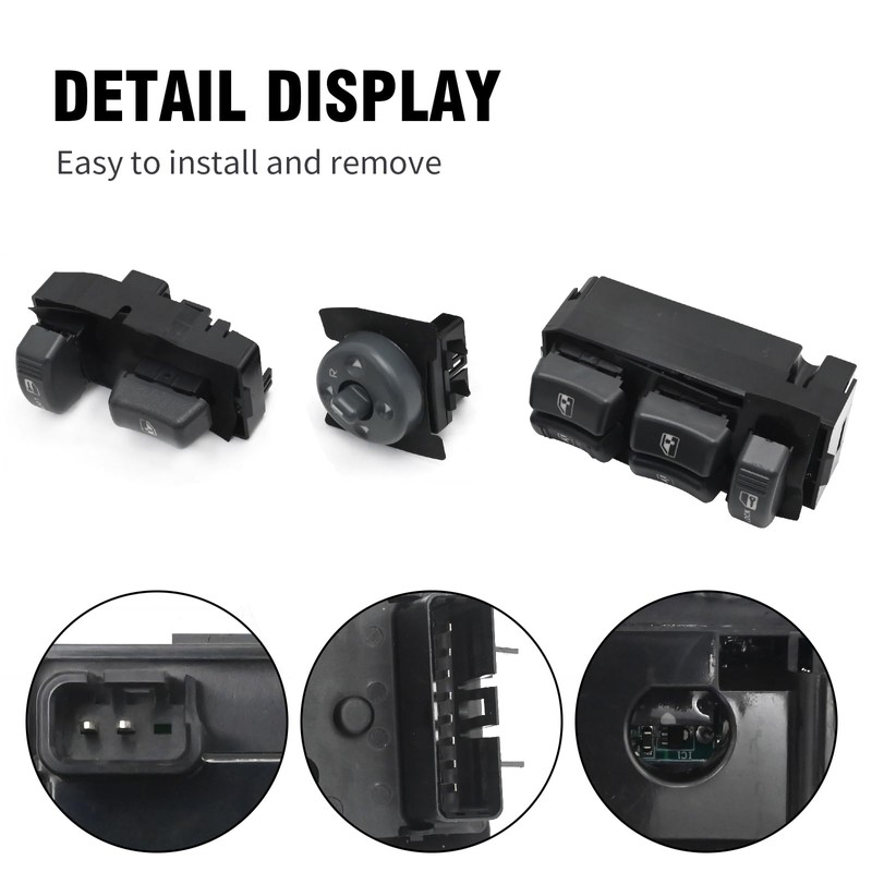 Hoypeyfiy 3Pcs 15151360 Driver & Passenger Side Master Power Window