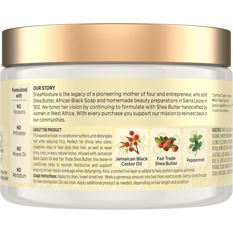 Shea Moisture Jamaican Black Conditioner Leave-In 11oz Jar