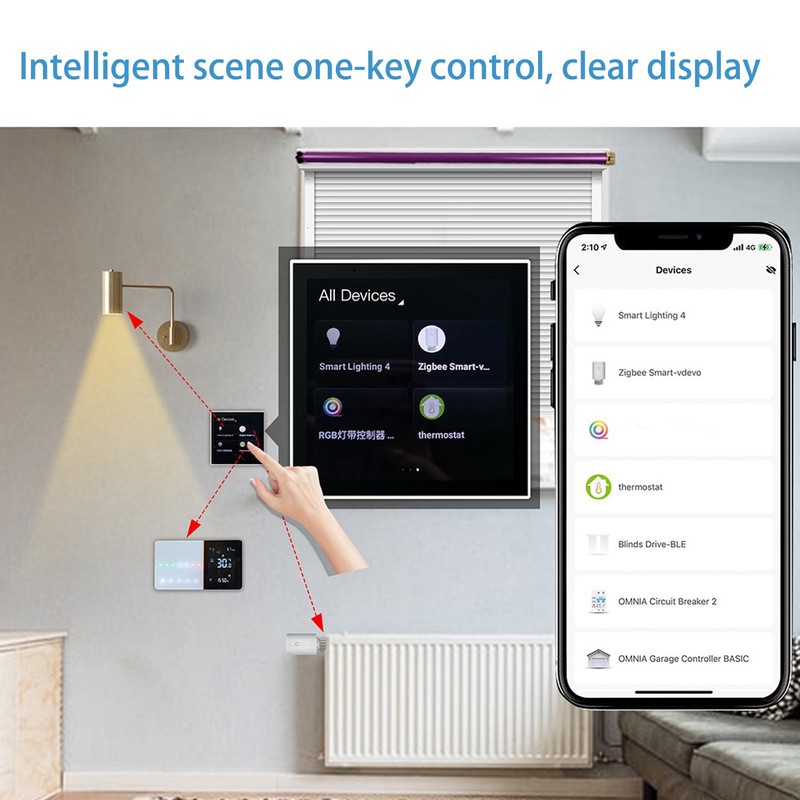 WiFi Smart Scene Wall Light Switch Panel 4in LCD Touch