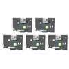 5 Pcs Label Maker Tape Black On White 12mm Width