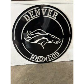Unbranded Denver Broncos STEEL Collectible Memorabilia Wall Decor Man Cave Gift Sign