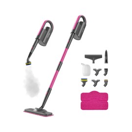 Schenley 7-in-1 Steam Mop Dual-Rod Design with Detachable Handheld Steamer for Walls, Grouts, Hard Floors, Tiles, includes Multi-purpose Accessories and Washable Microfiber Pads