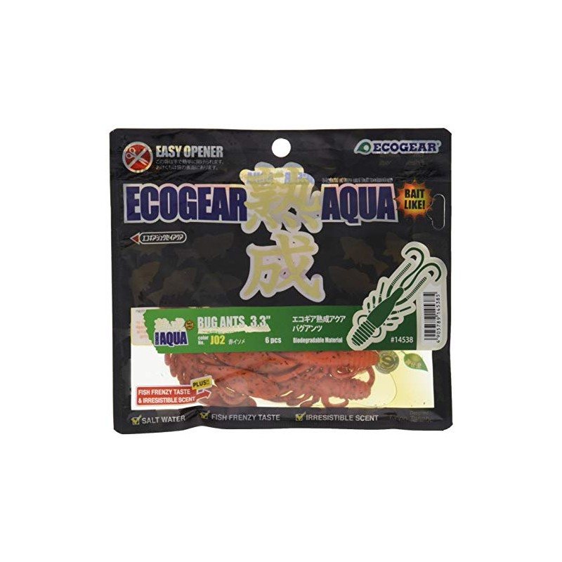 Eco Gear Worm Aged Aqua baguantu 2 sl-6241-j02 Red isome.