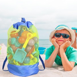 Beach Toy Bag, Mesh Beach Bag, Water Toy Backpack Bag, Large Beach Bag, for Toddlers, Children, Girls, Boys, Swimming Bag