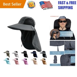Versatile Packable Sun Hat with Neck Flap - Perfect for Outdoor Activities