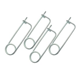 2/4/6/8Pcs Steel Brooch Shape Cotter Safety Pin Spring Pin, Quick Lock Fastener Clamp Pin for Farm Lawn Garden Hook (0.16x3.94 in/4x100mm(4Pcs))