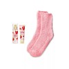 Bodycology Strawberry Cheesecake Warm and Cozy Sock Set, 3 Pieces
