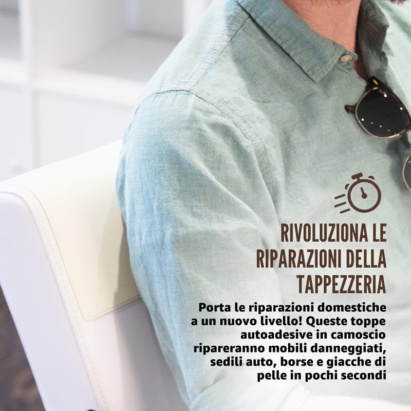 Toppa autoadesiva per riparazioni in pelle MastaPlasta Premium - NERO
