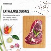 Farberware Extra-Large Wood Cutting Board, Reversible Chopping Board for Kitchen
