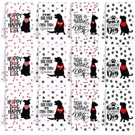 Peryiter 12 Pcs Dog Lover Gifts Kitchen Hand Towels Dog Mom Dish Towels for Bathroom Kitchen Decor Dishcloths Wash Cloths