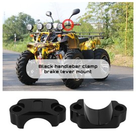 YINETTECH Pack of 2 7/8 Inch Motorcycle Brake Lever Holder Clamp with Screws for Motorcycle Dirt Bike Quads 4 Wheel 22 mm Handlebar Compatible with CRF250 Black