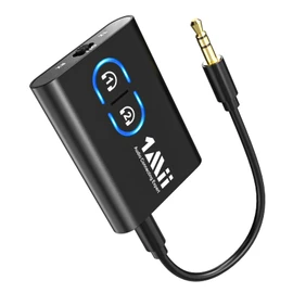 1Mii Bluetooth Transmitter, Receiver, 2-in-1 Bluetooth, Low Latency Bluetooth 5.2 Transmitter, Receiver, Connects 2 Receivers, Supports aptX Adaptive/aptX, LL/aptX, HD/AAC/AUX, Earphone Jack 3.5mm for