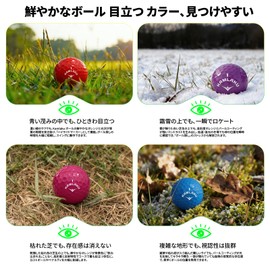 Kamlaku High Resilience Distance Balls - Bold Colors - 2 Piece Construction - High Resilience Distance Balls - Heavy Duty - 3 Pieces/12 Pieces
