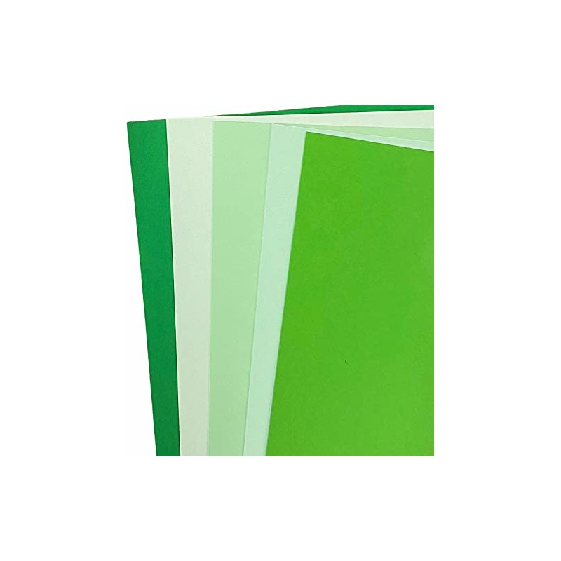 DJP 80GM Green Shade Tint Paper Pack - 5 Colours,100