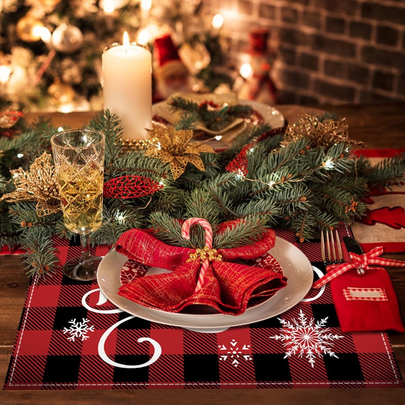 Christmas Placemats Set (Snowflakes2)
