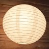 Quasimoon PaperLanternStore.com 14 Inch White Round Paper Lantern, Even Ribbing,