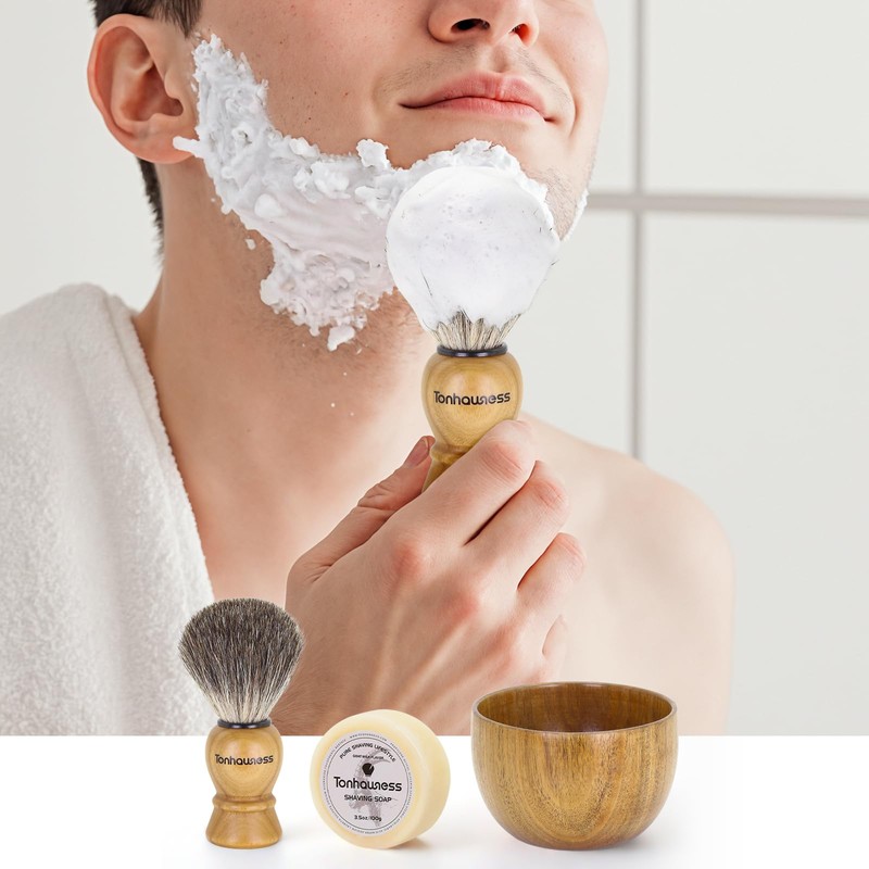 Shaving Brush Kit For Men, 3 In 1 Shaving Brushes