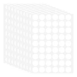 10 Sheets(540 Pieces) Round Blank Sticker Labels 1.2 Inch, Removable White Labels Stickers Dots Waterproof Labels Container Labels for Organizing