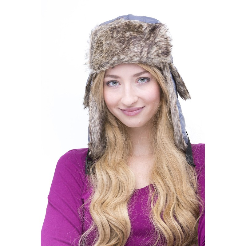 Aviator Hat with Plush Lining, Color: Black