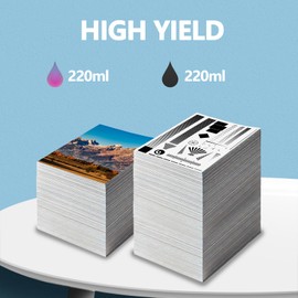 ESL4 Ink Cartridge 220ml ESL4-4CY ESL4-4MG ESL4-4YE ESL4-4BK Ink Cartridges for Roland Eco-Sol MAX 2 RF-640 VS-300i VS-540i VS-640i XF-640 XR-640(Black, Cyan, Magenta, Yellow,4Packs,with Chip)