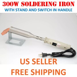 JCM 300W Heavy Duty Soldering Iron with STAND Chisel Point 110V  300 Watt High Temp