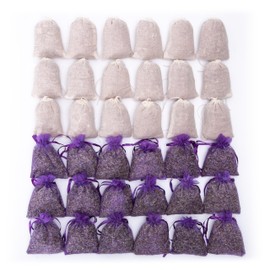 Lavande Sur Terre Pack of 36 Cedar Chips and Lavender Sachets (18 Lavender Sachets, 18 Cedar Sachets) - Home Fragrance Sachet for Drawers and Closets, LV-F-LC-2